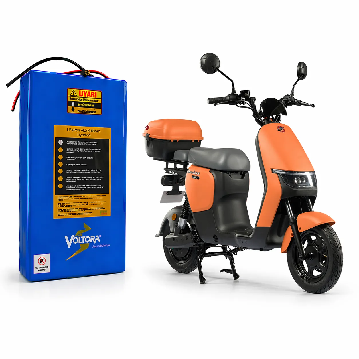 Motolux GOGO 2 Lifepo4 Smart Bluetooth Batarya 72 volt 18 amper Motolux gogo 2 lityum lifepo4 akü batarya